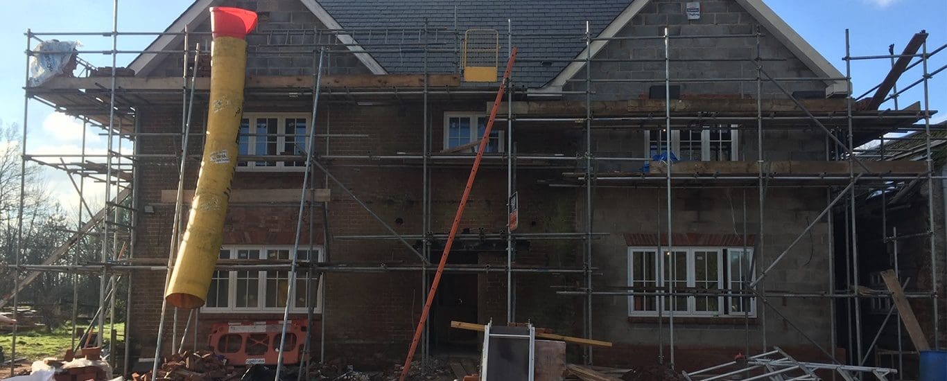 DMS Conversions team on a house extension project in Exeter